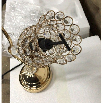 18.75 Rose Gold 2-Floral Trumpet Glam Metal Table Lamp